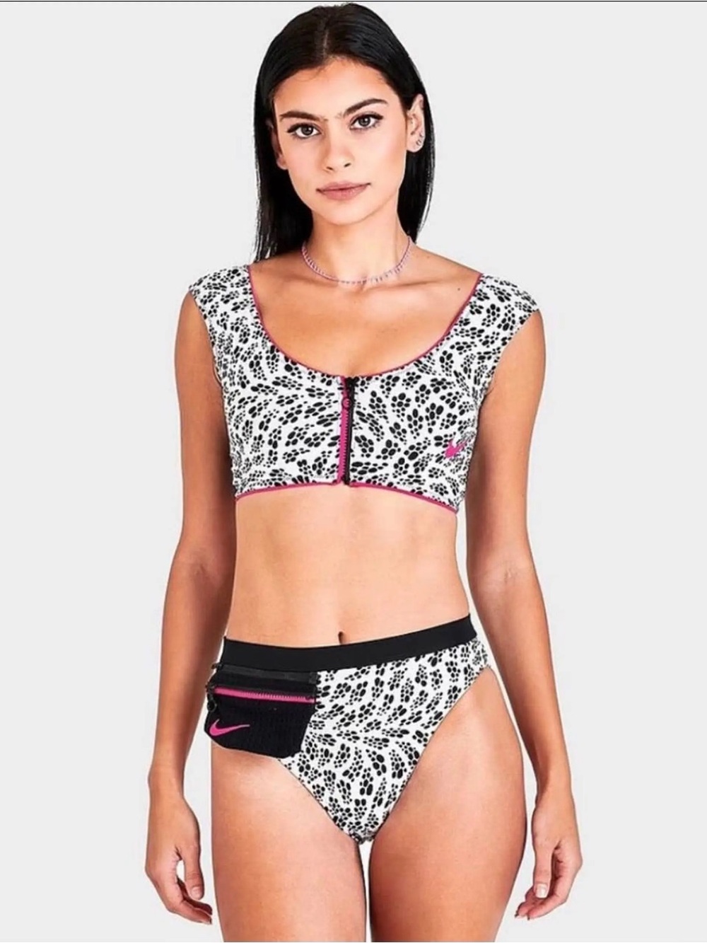 Nike “Party Dots” 2 Piece Size Medium Athletic Swim Bikini Set